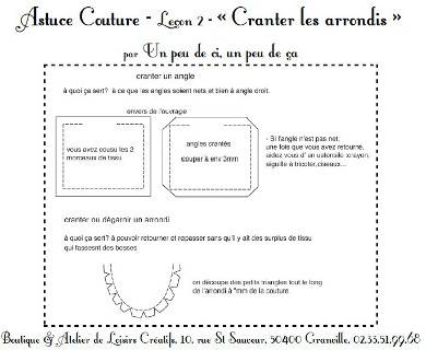 astuce couture cranter les arrondis